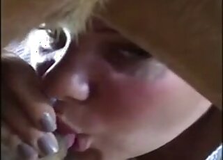 Amateur zoo sex video of cute girl blowing her pet dog