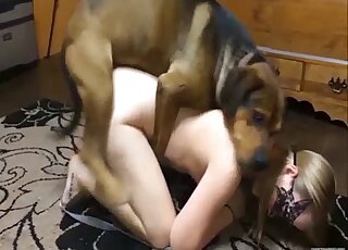Zoo porn - Pet dog loves pounding his young blonde mistress
